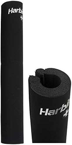 Harbinger NeoTek Foam Core Bar Pad, Standard 14" & Olympic 16" for Squats, Lunges, Hip Thrusts, Weightlifting
