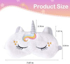Sleep Mask for Kids Girls,3Pack,Unicorn Sleep Mask,Cute Animal Eye Mask for Princess Sleeping,Night Blindfold Bed Eye Covers