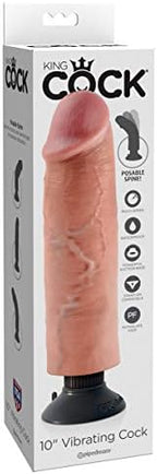 Pipedream Products King Cock 10 Inch Cock Flesh Vibrating