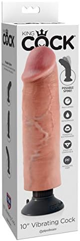 Pipedream Products King Cock 10 Inch Cock Flesh Vibrating
