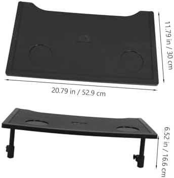 FRCOLOR Wheelchair Dining Table Cup Holder Walker Tray Storage for Seniors Black