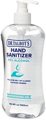 Dr. Talbot's Refreshing Gel Hand Sanitizer With Easy Pump, Fragrance Free, 16.9 Fl Oz