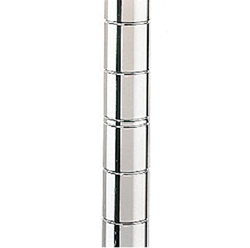 Stainless Steel Chrome Wire Shelving Posts – Set of 4 Adjustable Poles (24") – Heavy Duty, Commercial Grade for Wire Racks & Storage Shelving Units