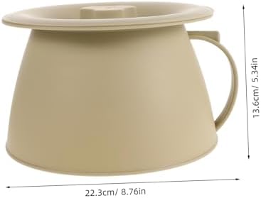 FRCOLOR Plastic Urinal Bottle Spittoon with Potty Elderly Bedpan Portable Urine Pots Pee Bucket Bedside Pee Container