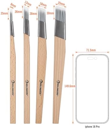 ROLLINGDOG Trim Paint Brush - Detail Trim Brush, Cutting in Brush for Detailed Work & Edging, Pack of 4