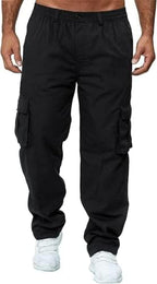 AIFARLD Men's Cargo Pants with Pockets Cotton Hiking Sweatpants Casual Athletic Jogger Sports Outdoor Trousers Relaxed Fit