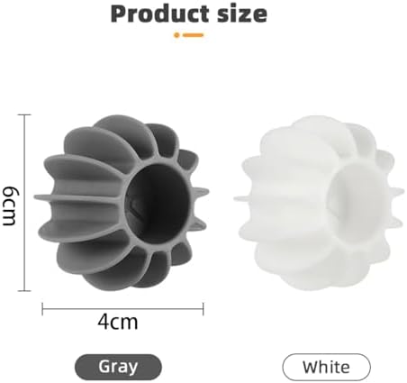 10Pcs Reusable Laundry Balls Scrubbing Balls Gray White Silicone Dryer Balls Washing Machine Ball Fabric Softener Alternative for Clothes Deep Cleaning Anti-Winding