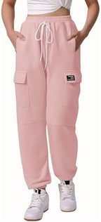SANGTREE Girls Womens Drawstring Cargo Jogger Pants