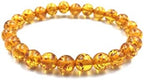 AAA Natural "BALTIC AMBER A " Gemstone 8mm Round Beaded Stretchable Bracelet ,Gift for Men & Women,Designer Bracelet,Couple Bracelet, Bye Bye Anxiety Bracelet, Unisex Bracelet