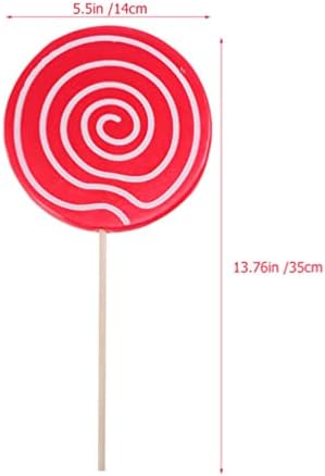 Zerodeko Lollipop Prop Large Candy Ornaments, Resin Food Decor Wedding Photo Props Kitchen Display Decoration Fake Lollipop Decoration Creative Photo Prop Party Candy Model for Kids 3PCS