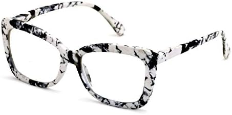 Women Big Lens Butterfly Reading Glasses - Fun Cateye Clear Lens Readers - Vintage Fashion