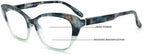V.W.E. Women Cateye Progressive Clear Bifocal Reading glasses - No Line or Bubble - Zero Power on Top