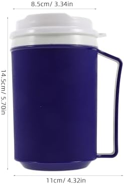 Hemoton Spill Proof Insulated Adaptive Cup for Disabled Adults Lightweight Nursing Mug with Lid Non-Spill Drinking Aid for Elderly Patients