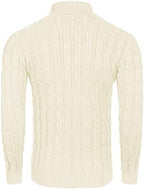 COOFANDY Men's Slim Fit Turtleneck Sweater Casual Twisted Knitted Pullover Sweaters