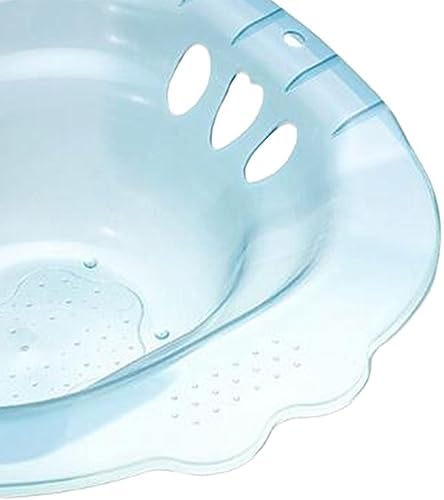 Generic Toilet Sitz Bath Basin Elderly Bidet Wider Seating Area, Women Men Steam Seat Hip Bath, Blue