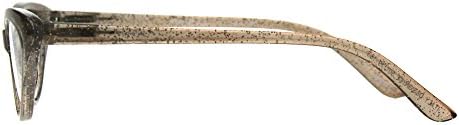 Womens Cat Eye Plastic Glitter Frame Reading Glasses