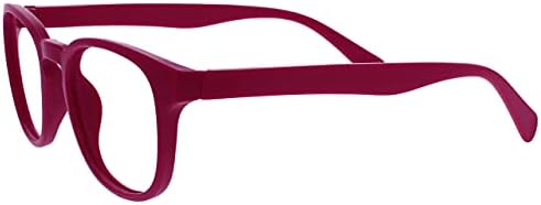 OPULIZE POP Reading Glasses for Women Men,Scratch Resistant Round Matt Frame with Spring Hinges, Pink +3.50 (Pack of 1)