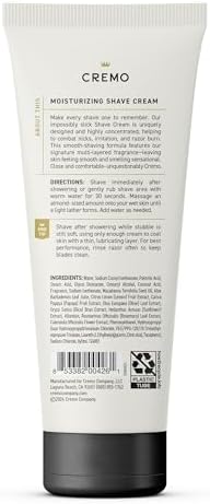 Cremo Sandalwood Shave Cream, Astonishingly Superior Ultra-Slick Shaving Cream for Men, Fights Nicks, Cuts and Razor Burn, 6 Fl Oz