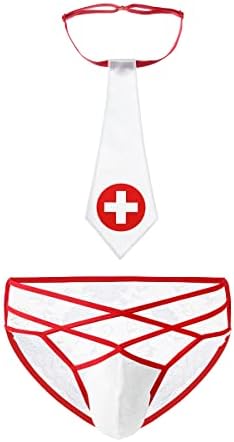 Mens Butler Lingerie Underwear Tuxedo Waiter Server Brief Costume Outfit