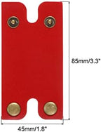 PATIKIL Leather Razor Head Protecting Cover, 3 Pack Double Edge Safety Razor Head Protecting Sheath Shaver Tip Cover for Travel, Red