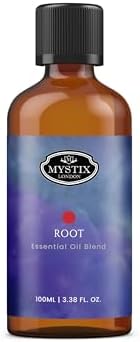 Mystix London | Root Chakra Pure & Natural Essential Oil Blend 100ml - for Diffusers, Aromatherapy & Massage Blends | Perfect as a Gift | Vegan, GMO Free