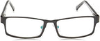 Foster Grant Men's Sawyer Multifocus Rectangular Reading Glasses, Black/Transparent, 54 mm + 1