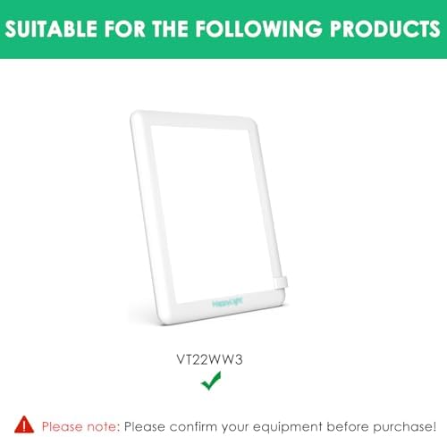 19.2V Replacement Adapter for Verilux HappyLight Compatible with Verilux HappyLight VT22WW3 Lucent LED Bright Happy Light Therapy Lamp Power Supply (White)