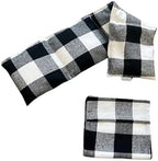 Microwavable Heating Pad with Washable Bag (Black Plaid w/Bag)