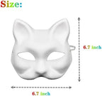 Paper Mache Art Masks DIY Blank Masks Paintable White Masquerade Mask