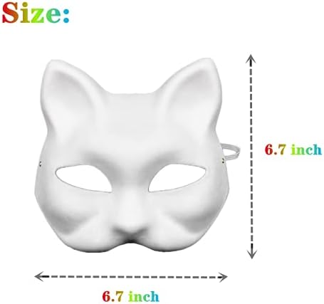 Paper Mache Art Masks DIY Blank Masks Paintable White Masquerade Mask