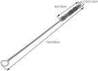 Utoolmart Wire Tube Brushes, Stainless Steel Spiral Power Bottle Brush, Long-Handle Bristle Pipe Cleaning Tool, 0.5" Diameter 12" Length for Auto Parts, Bottles, Tubes, Keyboards,Glass, 5pcs