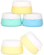 FantasyDay® 3 Pack 10ML Silicone Cream Jar with Sealed Lids Earring Ring Case Pill case Travel Cosmetic Containers Kit for Sample Size Cosmetics, Balms, Lotions, Conditioner & Creams #1