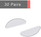 NEPAK 30 Pairs Eyeglass Nose Pads,Eye Glasses Nose Pads Non Slip,Silicone Nosepads for Glasses, Sunglasses, and Eye Wear(Clear,1mm)