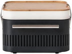Everdure CUBE Portable Charcoal Grill, Tabletop BBQ, Perfect Tailgate, Beach, Patio, or Camping Grill, Lightweight & Compact Small Grill with Preparation Board & Food Storage Tray, Graphite