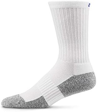 Dr. Comfort Crew Diabetic Socks, White, Medium