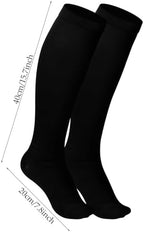 Pistha 2 Pairs Compression Socks for Women and Men Cycling Hiking Running Sports and Travel