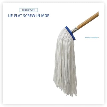 Boardwalk Cut-End Lie-Flat Wet Mop Head, Rayon, 24oz, White, 12/Carton