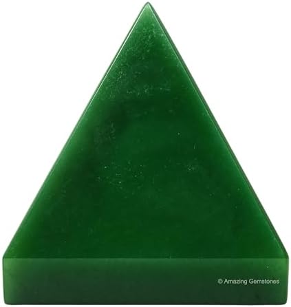 Amazing Gemstone Green Aventurine Pyramid Crystal Healing Stones - 1.5" Great Pyramid Figurine of Natural Stone Pyramid for Meditation, Reiki, Chakra Balancing and Crystal Pyramids Grid