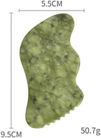 KOMBIUDA 1pc Jade Stone Scraping Massage Board for Men and Women Natural Gua Tool for Muscle Relief Facial Circulation and Relaxation and Easy to Carry for Daily Use
