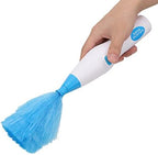 Electric Duster Automatic Duster Brush, 180 Degrees Bendable Rotating Duster with Extension Pole, Dirt Dust Duster for Window Desk Table Furniture