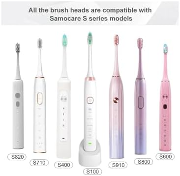 Compatible for Sarmocare S100 S200 S600 S700 S710 S800 S820 S900 S910 Toothbrush Heads Ultrasonic Sonic Heads，2-16pcs(2white)