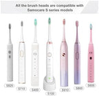 Compatible for Sarmocare S100 S200 S600 S700 S710 S800 S820 S900 S910 Toothbrush Heads Ultrasonic Sonic Heads，2-16pcs(2white)