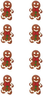 Sentovac 8 Pcs Christmas Gingerbread Man Icing Cake Decoration Edible Sprinkles DIY Candy Dessert For Cookie Cake Cupcake Topper Icing Frosting Vanlentine Halloween Christmas Decoration Supplies