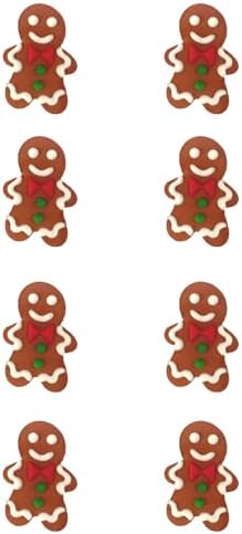 Sentovac 8 Pcs Christmas Gingerbread Man Icing Cake Decoration Edible Sprinkles DIY Candy Dessert For Cookie Cake Cupcake Topper Icing Frosting Vanlentine Halloween Christmas Decoration Supplies