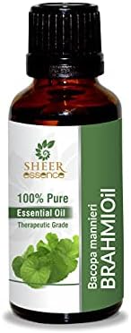 Brahmi Oil -(Bacopa Monniera)- 100% Pure Natural Undiluted Uncut Therapeutic Grade Oil 0.16 Fl.OZ