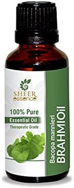 Brahmi Oil -(Bacopa Monniera)- 100% Pure Natural Undiluted Uncut Therapeutic Grade Oil 1.69 Fl.OZ