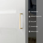 10 Pack 5 Inch(128mm) Kitchen Cabinet Handles Brushed Gold Cabinet Pulls Kitchen Cabinet Hardware Drawer Pulls for Dresser Cupboard Wardrobe