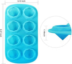 Webake 2 Pack Ice Cube Trays Diamond Shape 8 Cavity Reusable Silicone Ice Cube Mold, Crayons Wax Resin Chocolate Candy Molds