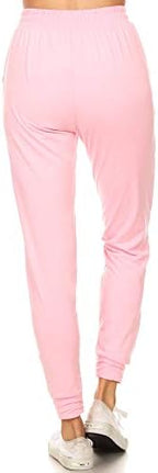 Leggings Depot Women's Jogger Track Cuff Sweatpants with Pockets for Yoga, Workout