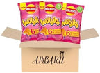 AMBARII Wotsits Prawn Cocktail Flavored Snacks, Multipack Crisps, 6 Count x 3 Packs
